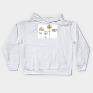 Post modern flowers Kids Hoodie